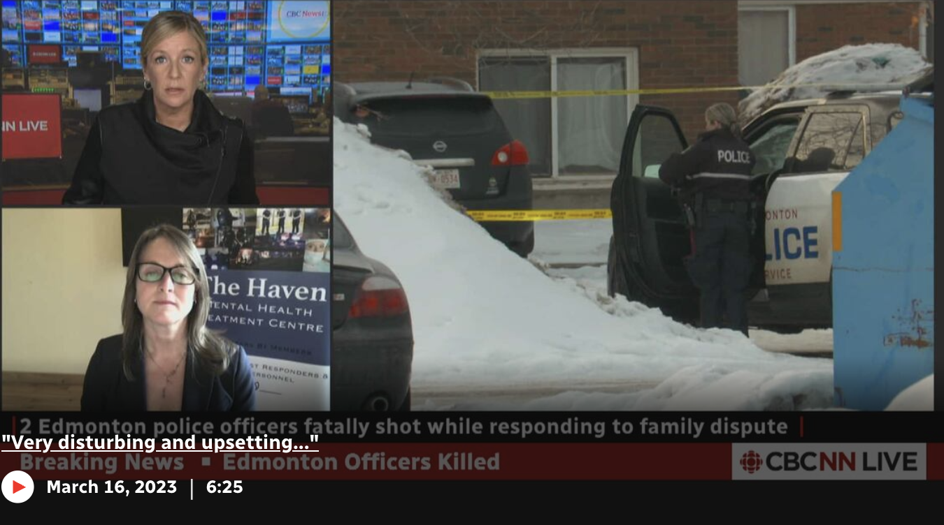 Michelle Vincent appearing as a guest on CBC News Live
